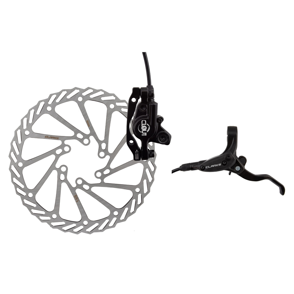 BRAKE DISC CLK CLOUT-1 HYD FRONT w/LVR 160 BK BK