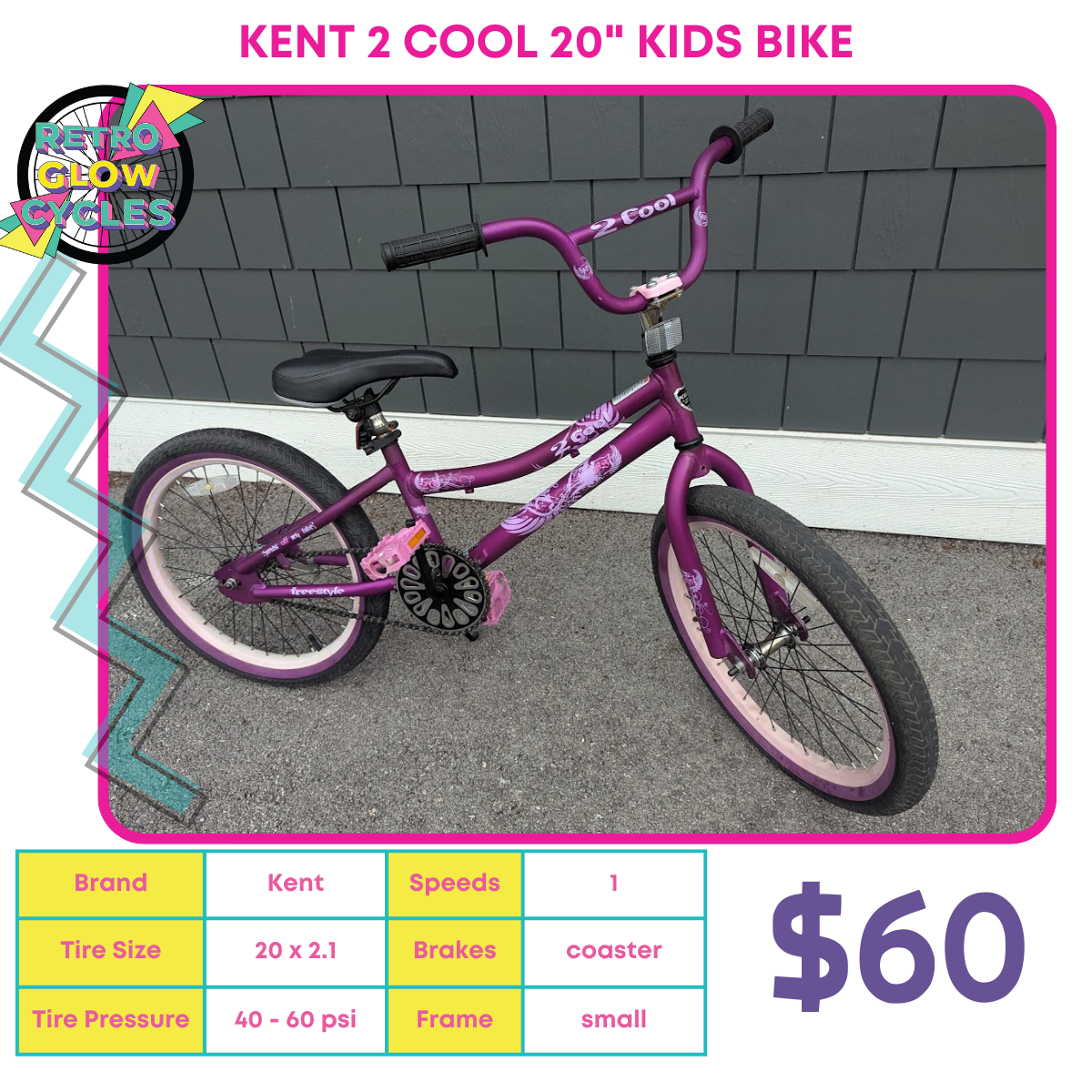 Kent 2 Cool 20" Kids Bike