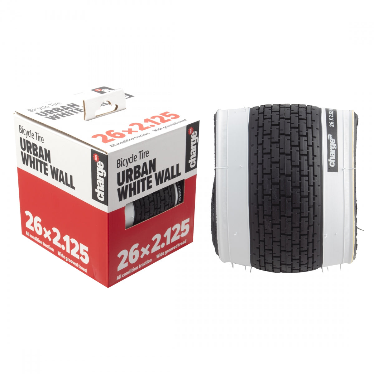 TIRE CHARGE 26x2.125 CRUISER FOLD BLACK/WHITE
