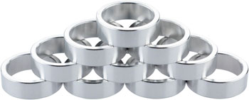 Problem Solvers Headset Stack Spacer - 25.4, 10mm, Aluminum, Silver
