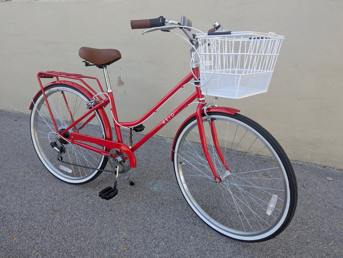Reid Classic Market Bike w/ Basket (Red) (Small)