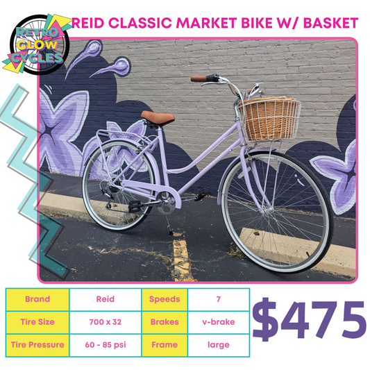 Reid Classic Market Bike (Lilac) (Large) w/ basket