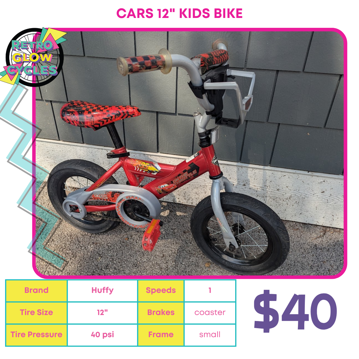 Cars 12" Kids Bike