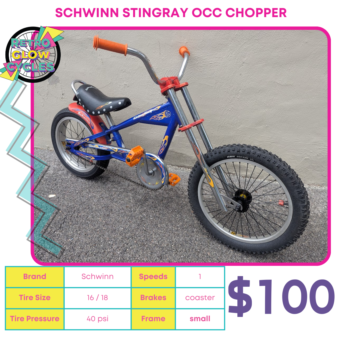 Schwinn Stingray OCC Chopper Kids Bike Schwinn Stingray OCC Chopper Kids Bike