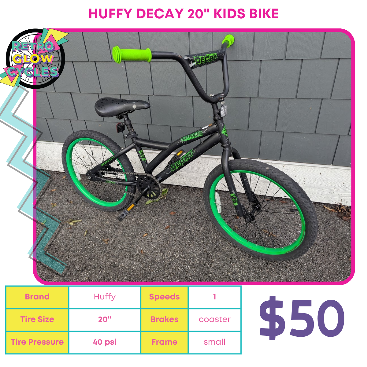 Huffy Decay 20" Kids Bike