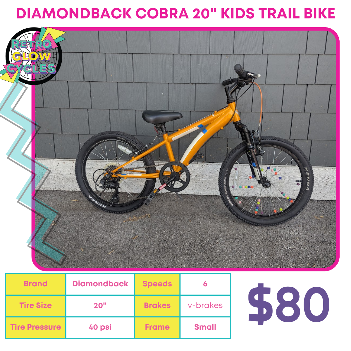 Diamondback Cobra 20" Kids Trail Bike