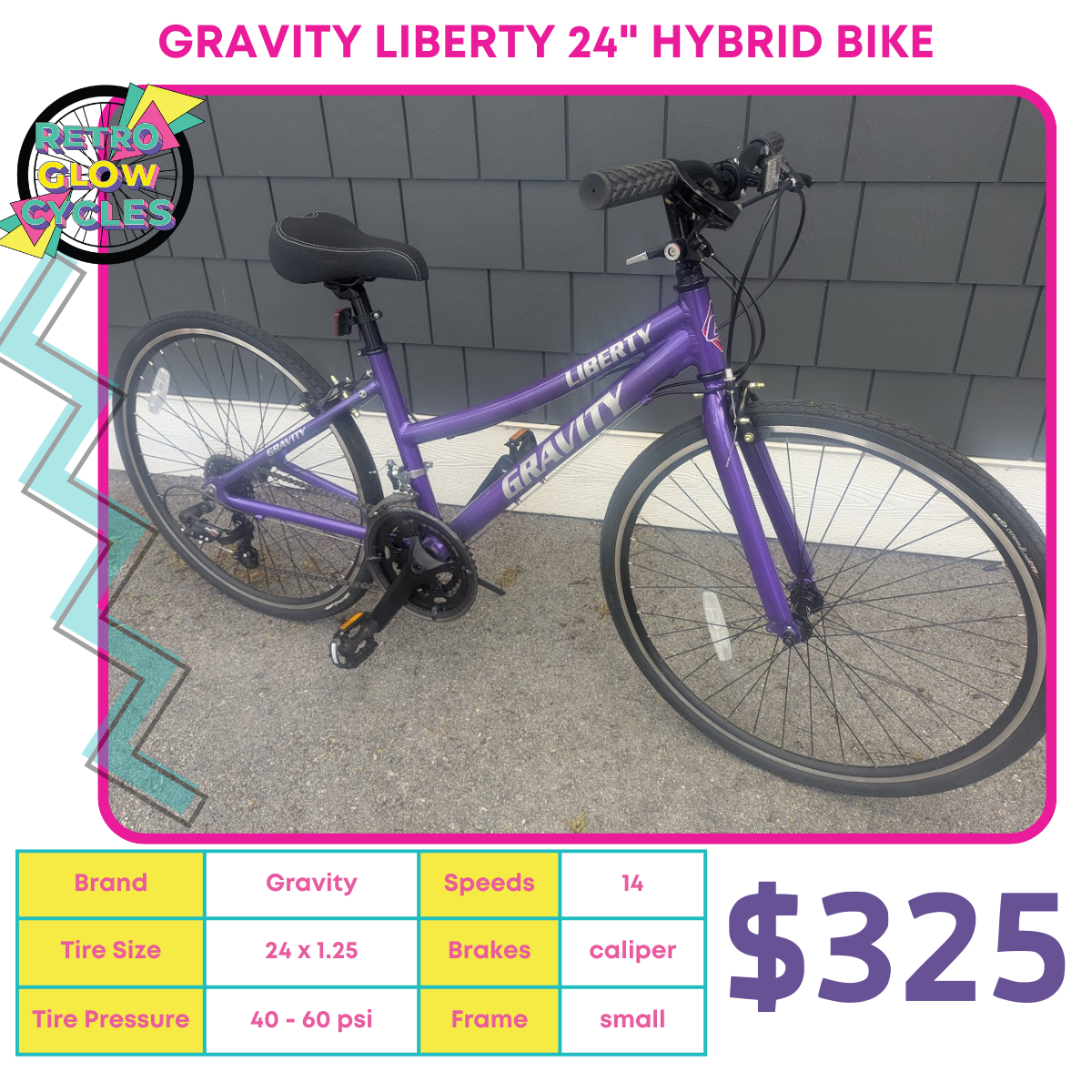 Gravity Liberty 24" Hybrid Bike
