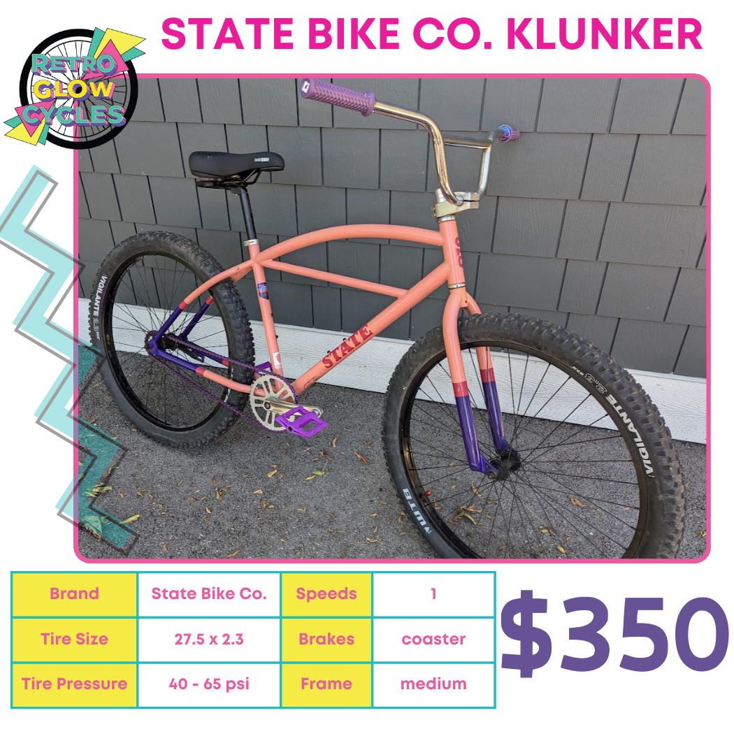 State Bicycle Cruiser Klunker State Bicycle Klunker Cruiser