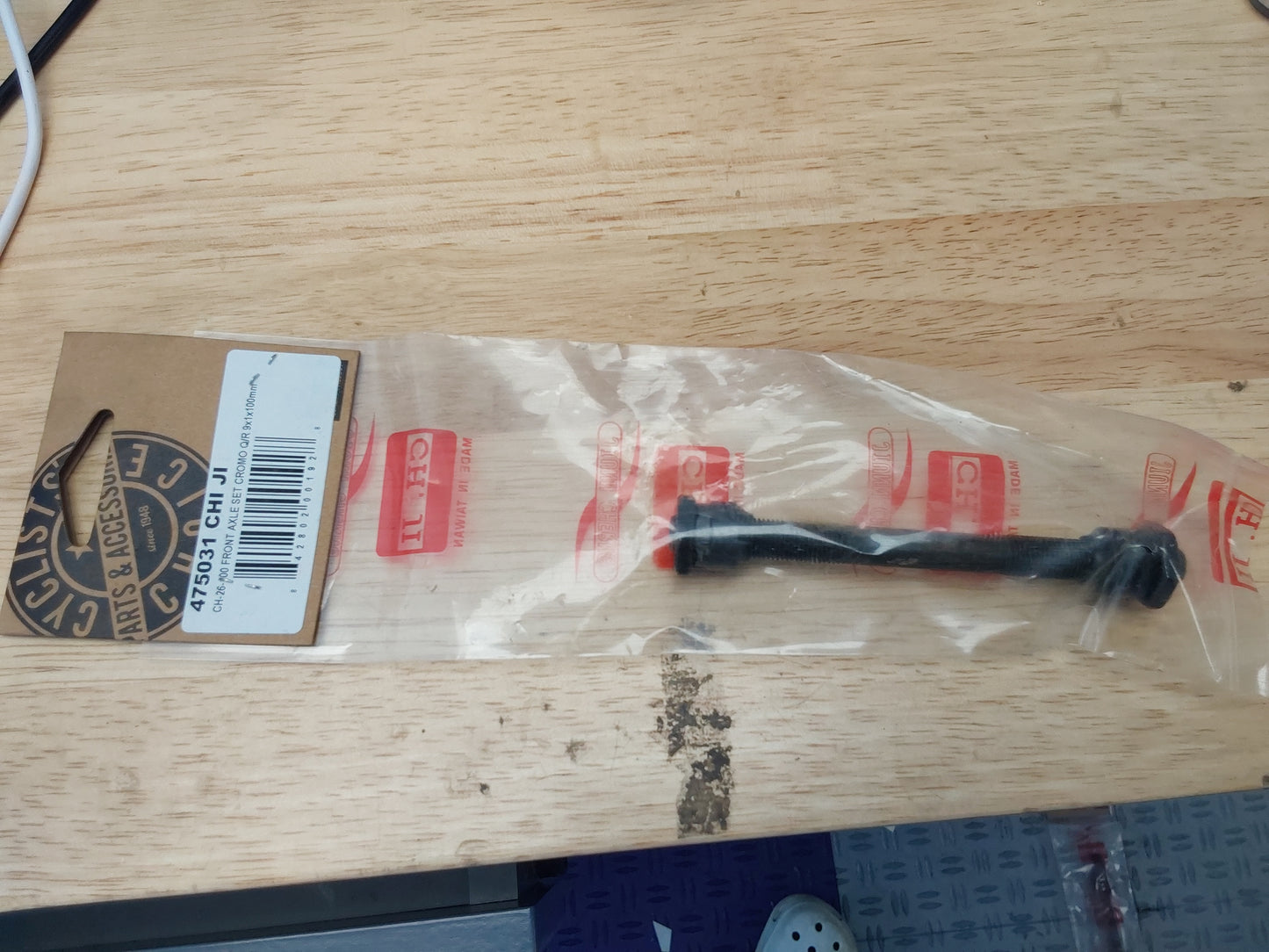 FRONT AXLE SET CROMO Q/R 9x1x100mm