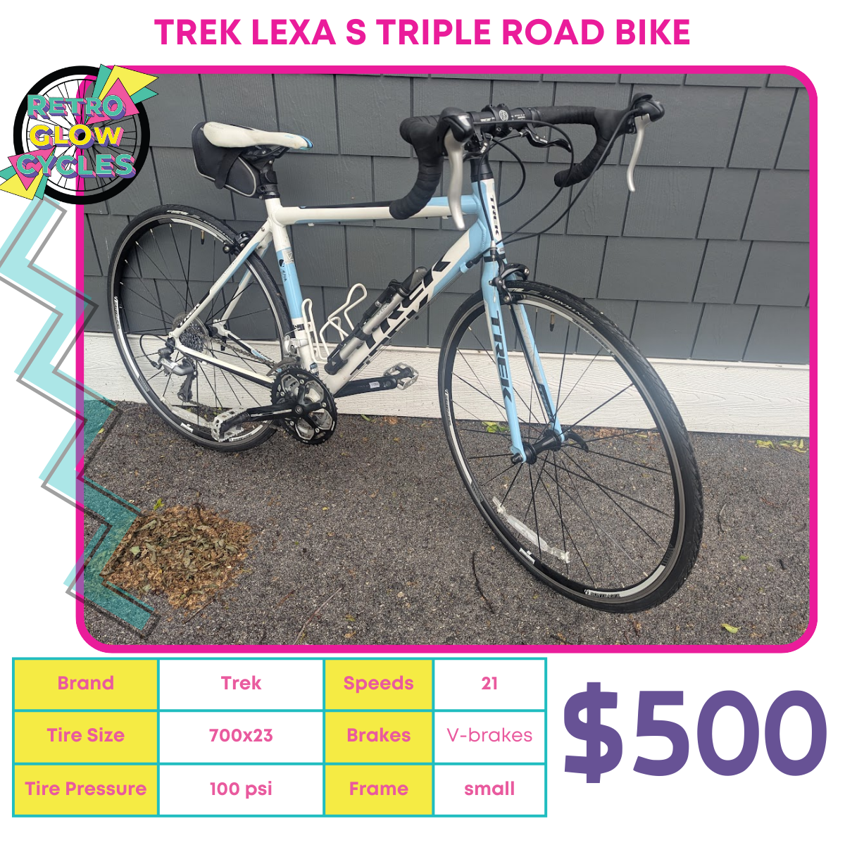 trek lexa bicycle Trek Lexa S Triple Road Bike – Retro Glow Cycles
