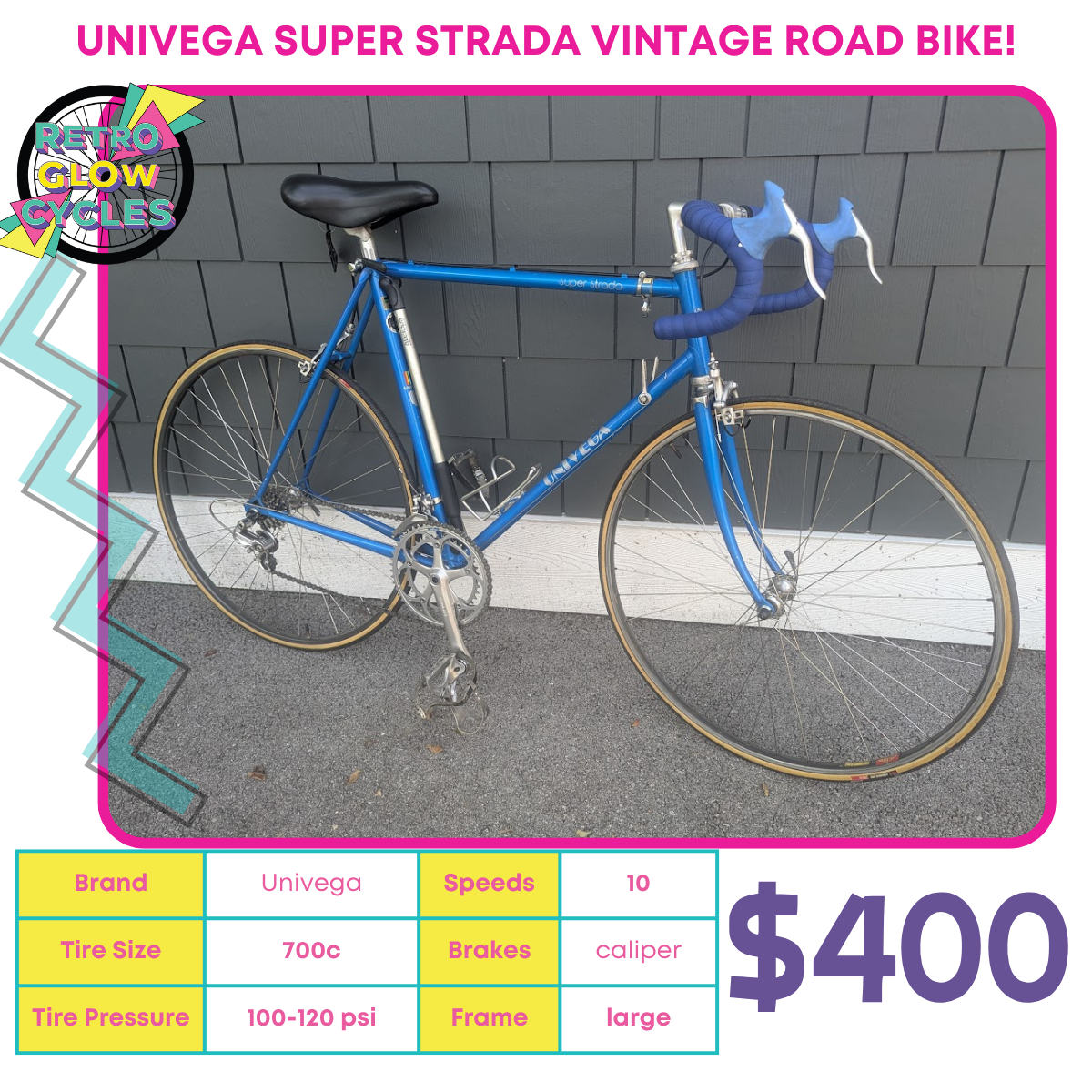 Univega Super Strada Vintage Road Bike – Retro Glow Cycles Univega Super Strada Vintage Road Bike – Retro Glow Cycles
