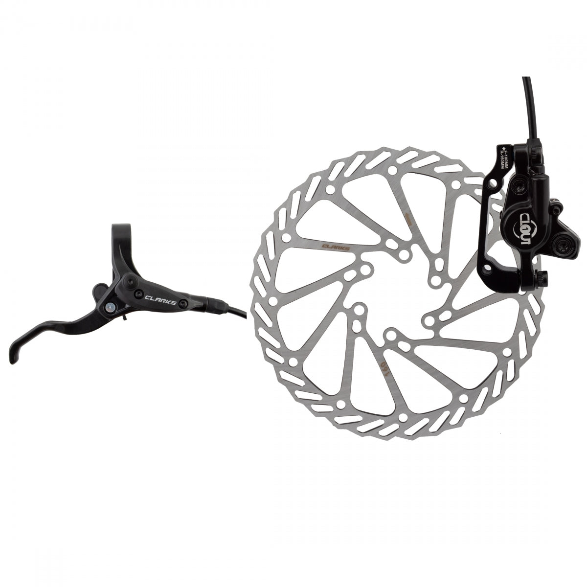 BRAKE DISC CLK CLOUT-1 HYD REAR w/LVR 160 BK BK