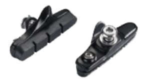 Alligator RD-300-1 ALLOY ROAD SHOES SILVER HOLDER GREEN PAD (d)