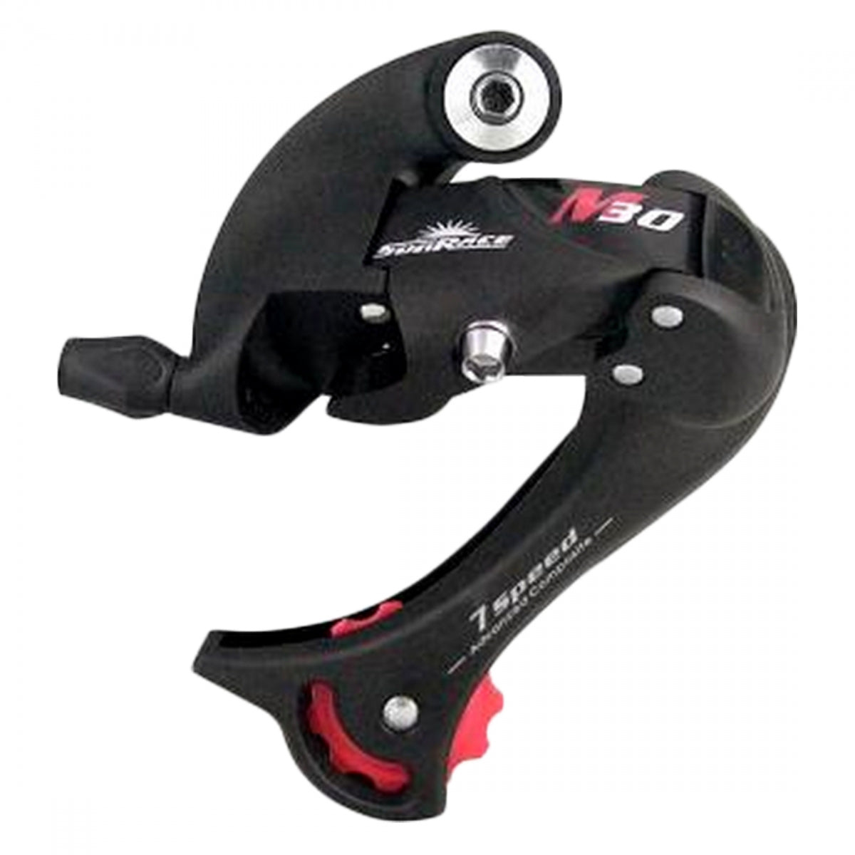 Derailleur SUNRACE RDM37 GS 7s DIRECT BLACK w/REMOVABLE HANGER
