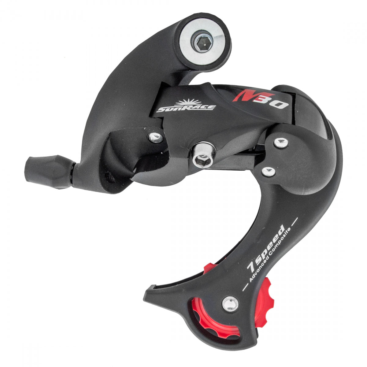 Derailleur SUNRACE RDM37 GS 7s DIRECT BLACK w/REMOVABLE HANGER