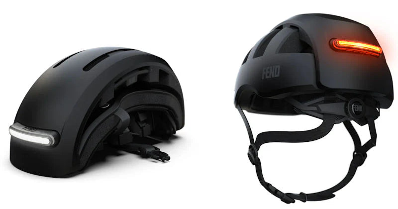FEND SUPER PLUS HELMET & LIGHTS CARBON BLACK LARGE