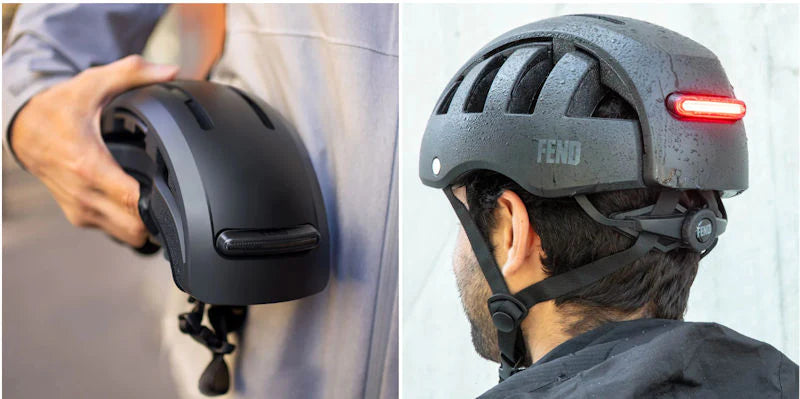 FEND SUPER PLUS HELMET & LIGHTS CARBON BLACK LARGE