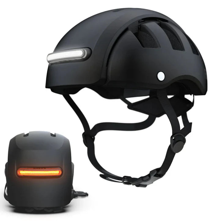 FEND SUPER PLUS HELMET & LIGHTS CARBON BLACK LARGE