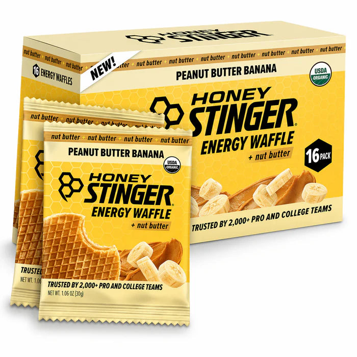 ORGANIC STINGER NUT BUTTER WAFFLE PEANUT BUTTER/BANANA 12/BX