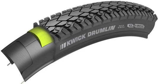 Kenda 27.5x2.00 K1216 KWICK DRUMLIN W/K-SHIELD-E TIRE BLACK/REFLECTIVE