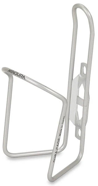MINOURA DURA-CAGE 4.5 ALLOY WATERBOTTLE CAGE W/O BOLTS ANO SILVER