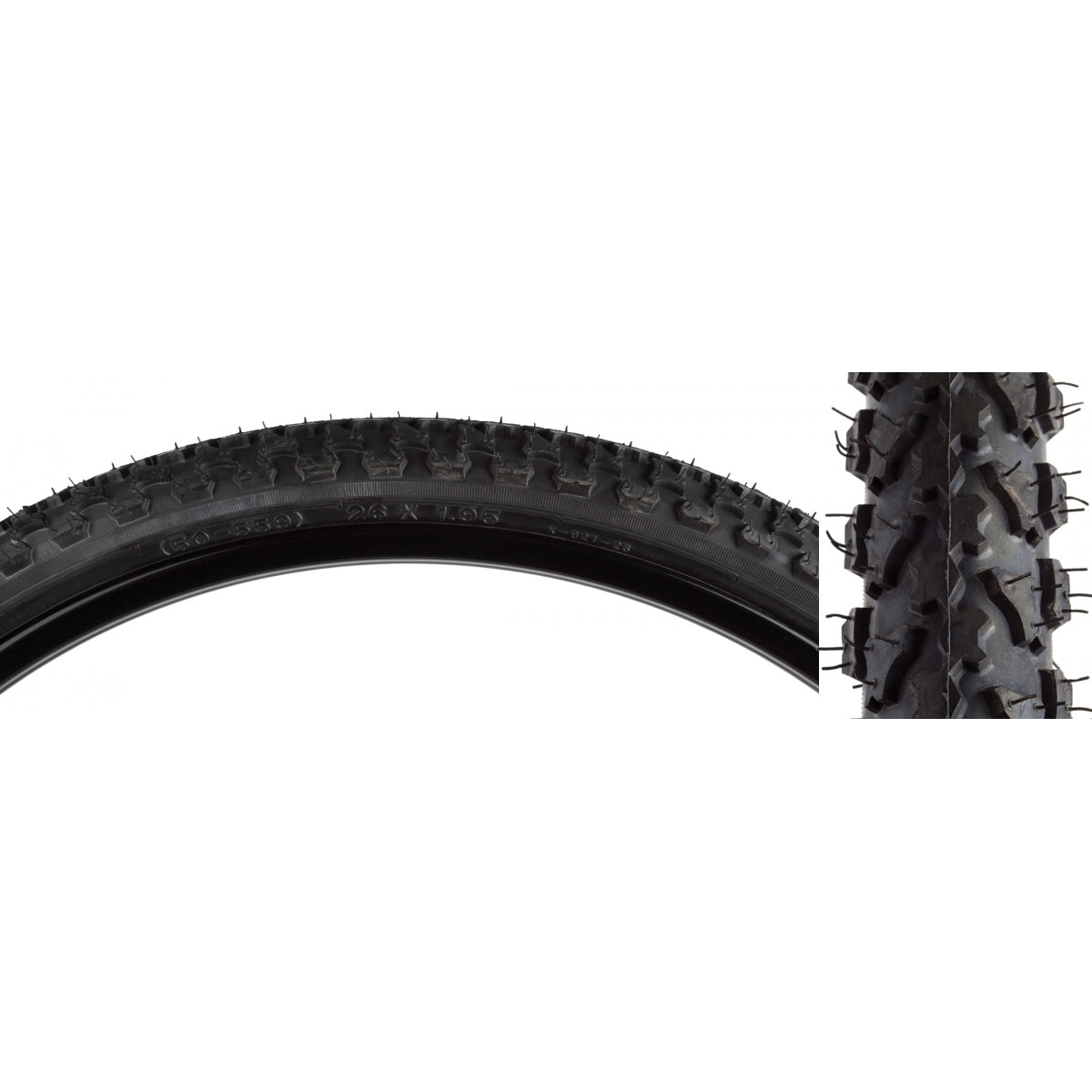 TIRE SUNLITE 26x1.95 BK/BK MODQUAD K821 WIRE