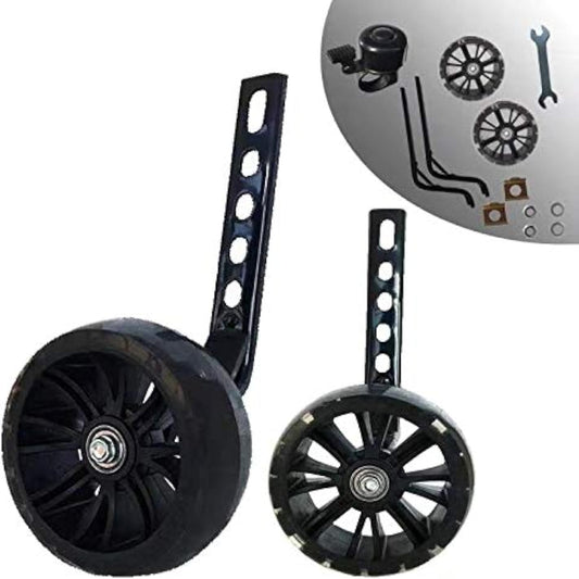 Training wheels flash mute wheel bicycle stabilizer mounted Kit compatible for bikes of 12 14 16 18 20 Inch， 1 Pair