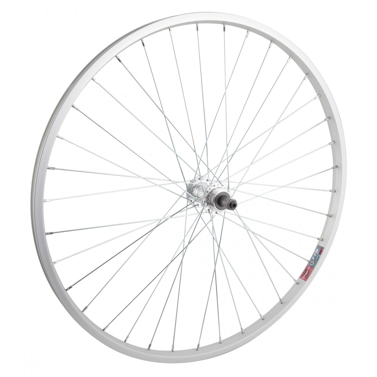 REAR WHEEL - 26" Alloy Mountain Single Wall - QR - Freewheel - Silver