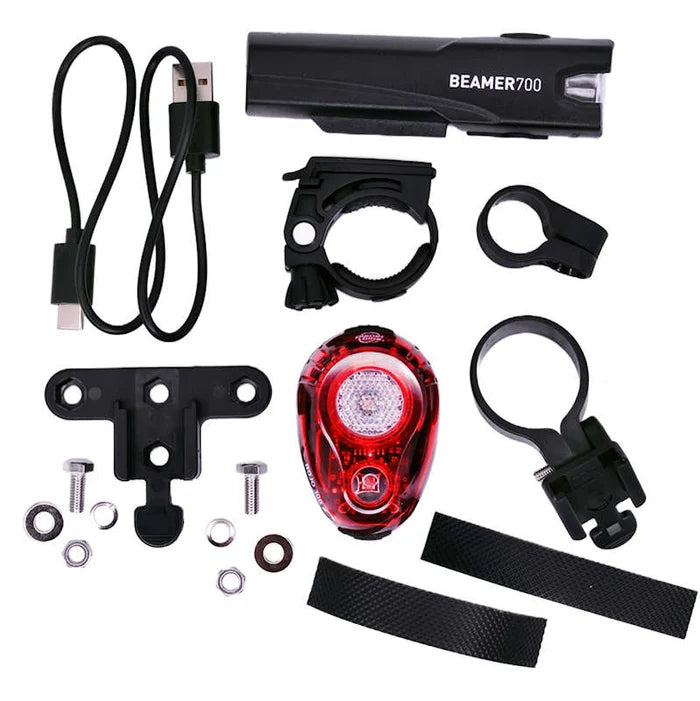Planet Bike 3401 BEAMER 700 ROJO 100 RECHARGE LIGHT SET