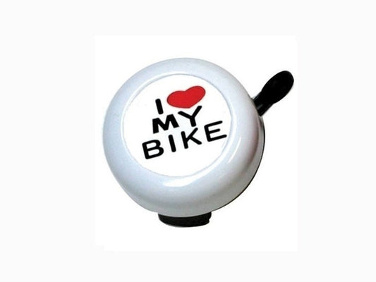 Cyclists Choice I love my bike Steel Bell White