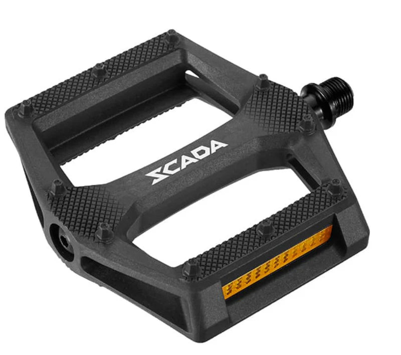 Scada THERMOPLASTIC PLATFORM PEDAL W/POLYMER BUSHING BLACK