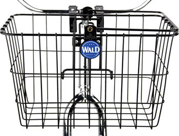 Wald 3133 Front Quick Release Basket with Bolt-On Mount: Gloss Black