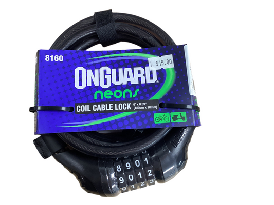 OnGuard Neons Cable Combo Lock 8160 Black