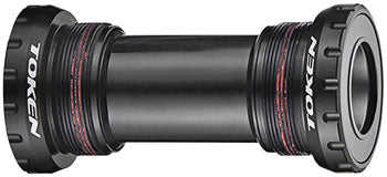 Token TK878 Threaded Bottom Bracket - English, Shimano HollowTech II, Black