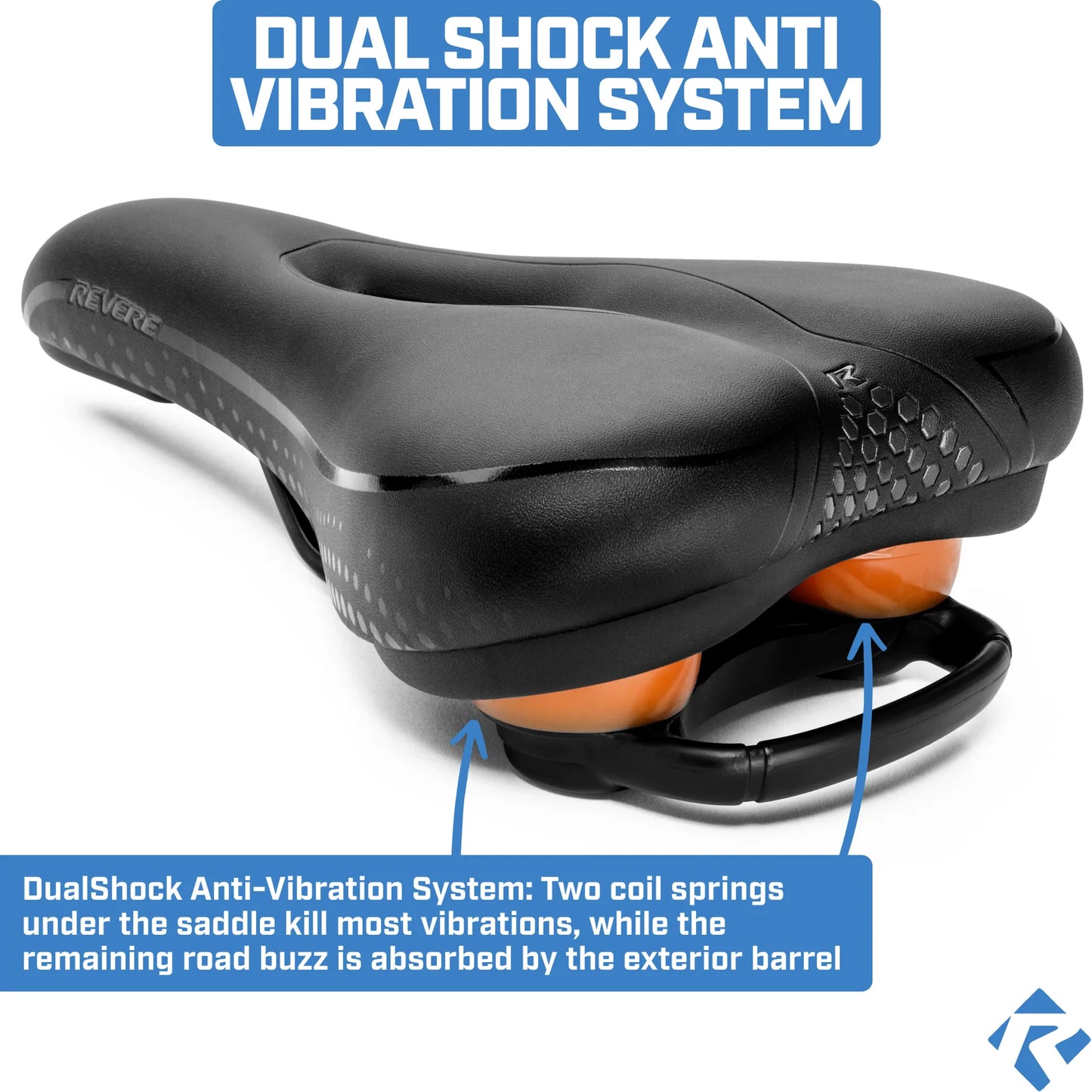 Revere Touring Suspension Comfort Gel Saddle - 7.5" wide