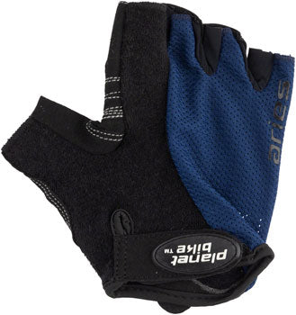 Planet Bike Aries Gloves - Black/Blue, Short Finger, Small