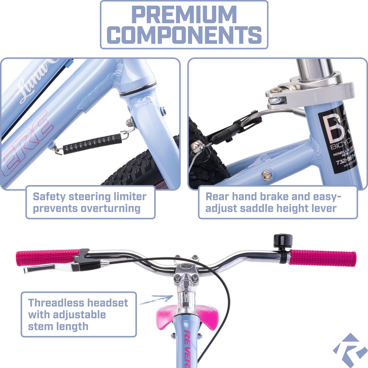 *NEW* Revere Luna One 24" Single Speed Kids Bike - Periwinkle