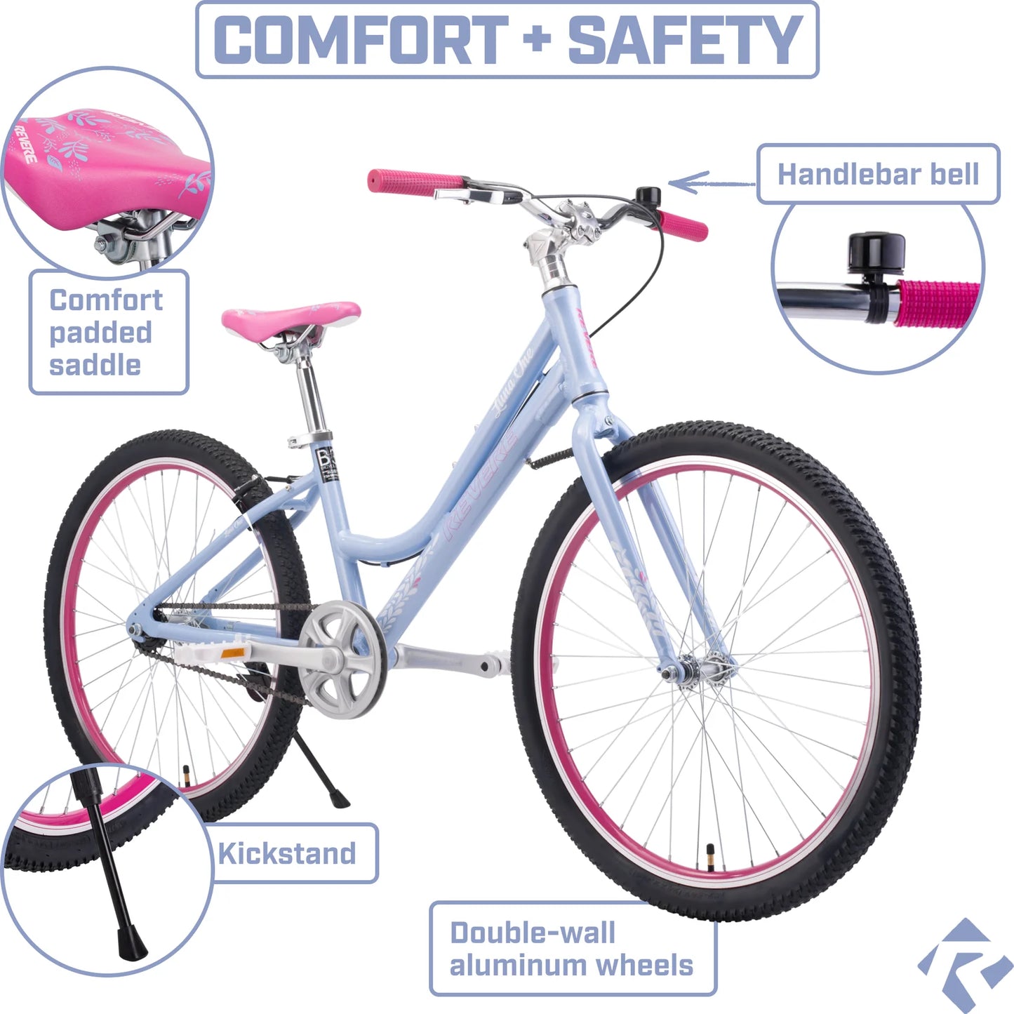 *NEW* Revere Luna One 24" Single Speed Kids Bike - Periwinkle