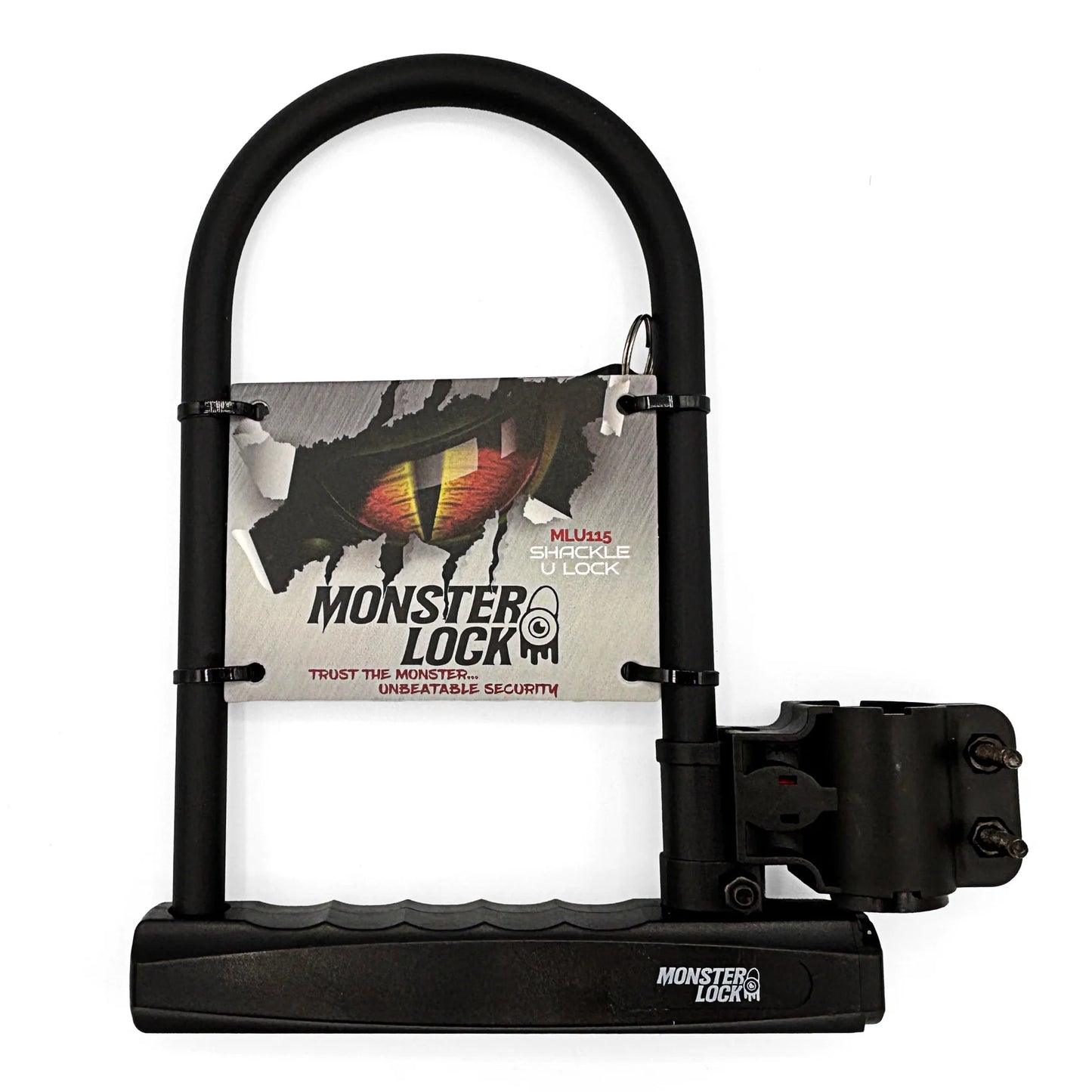 Monster Lock Heavy Duty U-Lock with Mounting Bracket & 2 Keys