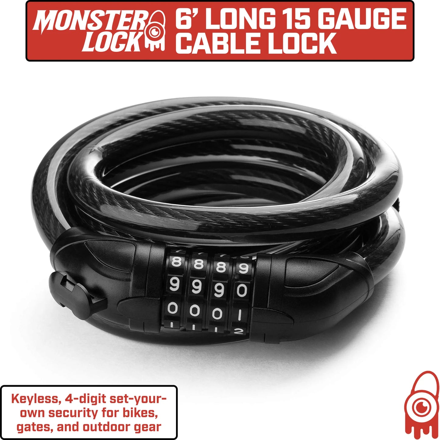 Monster Lock Guard 15 Combination Cable Lock