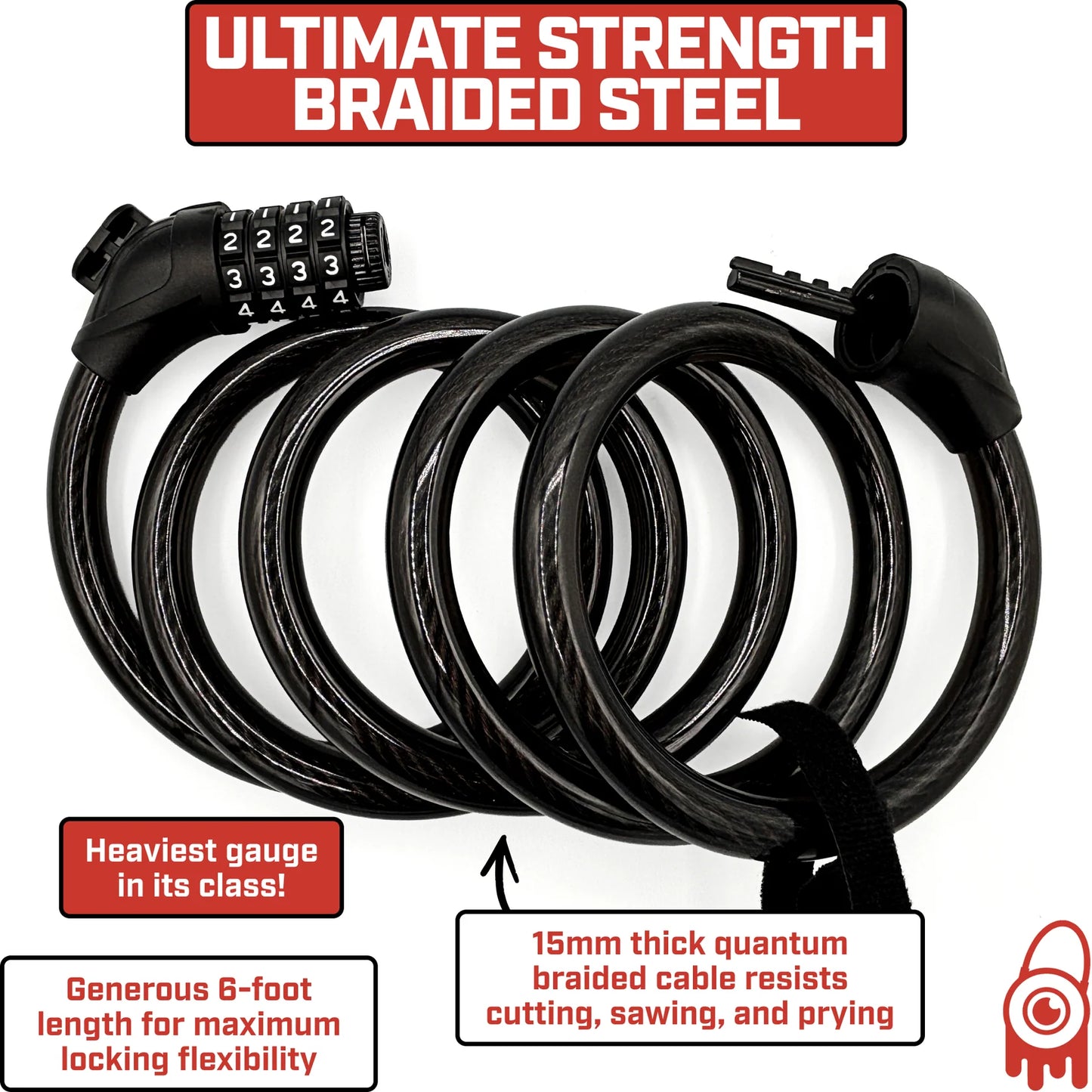 Monster Lock Guard 15 Combination Cable Lock