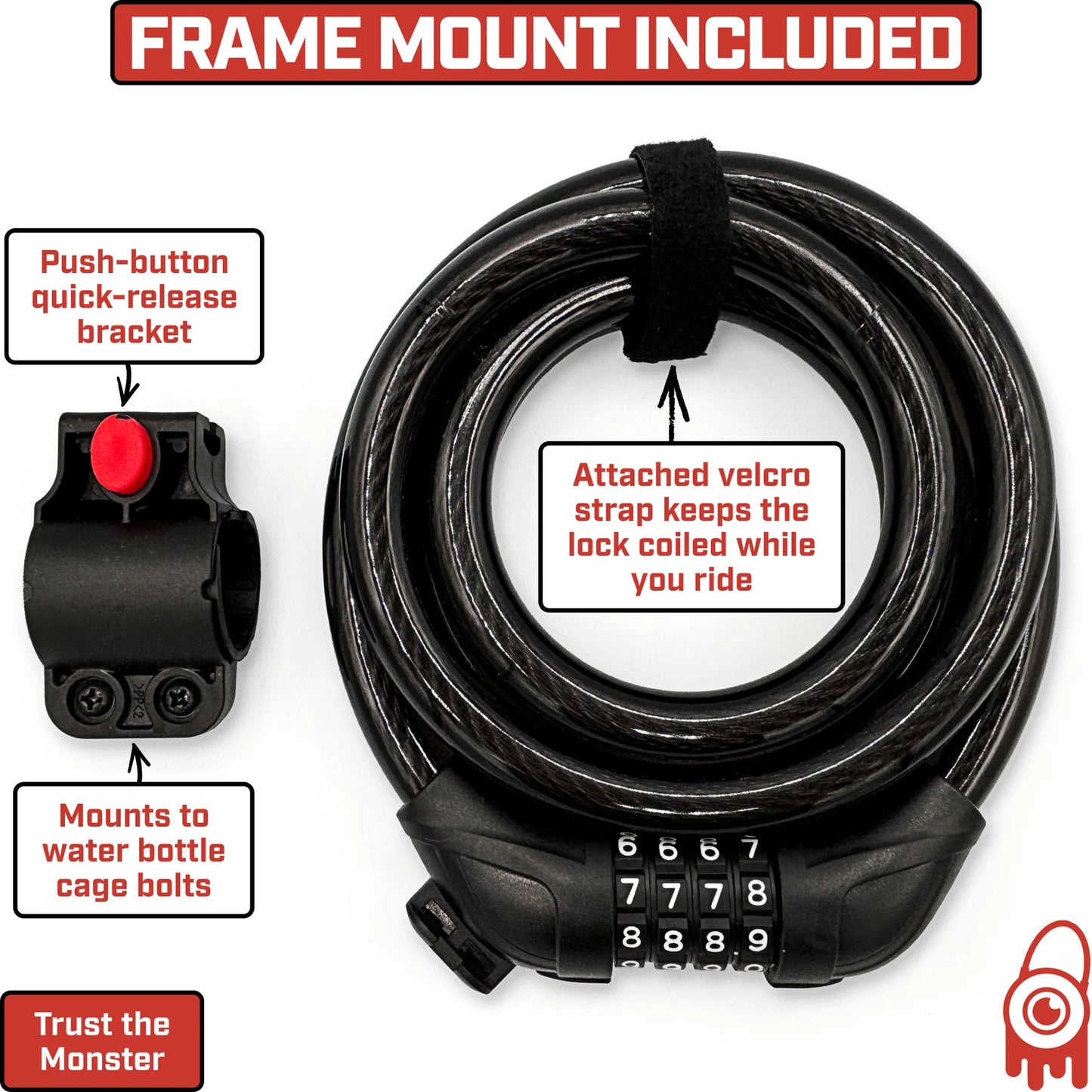 Monster Lock Guard 15 Combination Cable Lock