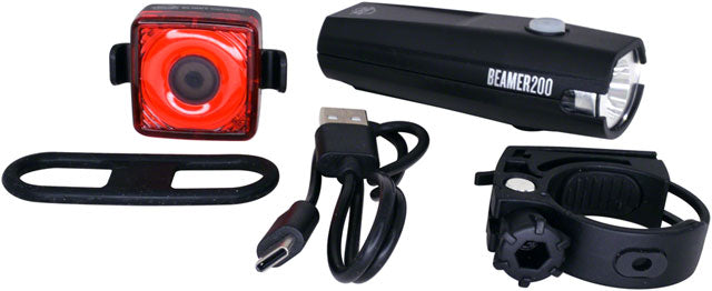Planet Bike Beamer200/BlinkySquared Headlight/Taillight Set