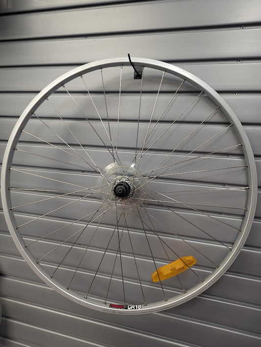 REAR WHEEL - 700c - Sunrims rim - Shimano Deore LX Hub- Double Walled - Cassette - Refurbished