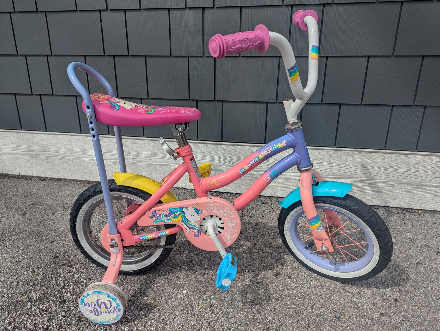 Little Miss Mismatched 12" Unicorn Kids Bike
