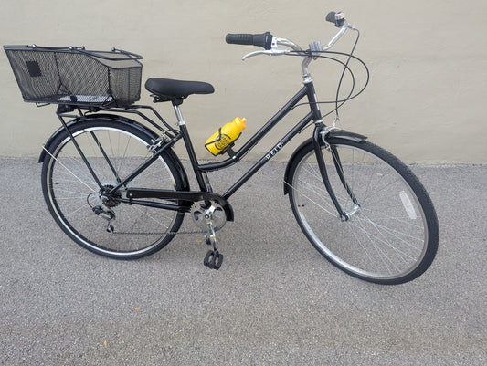 Reid Classic Market Bike (Black) w/ rear basket and bottle cage