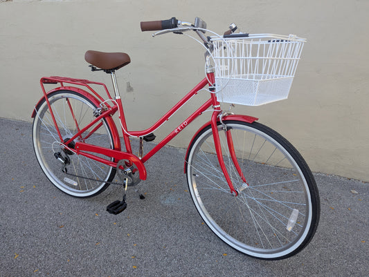 Reid Classic Market Bike  w/ Basket (Red) (Small)