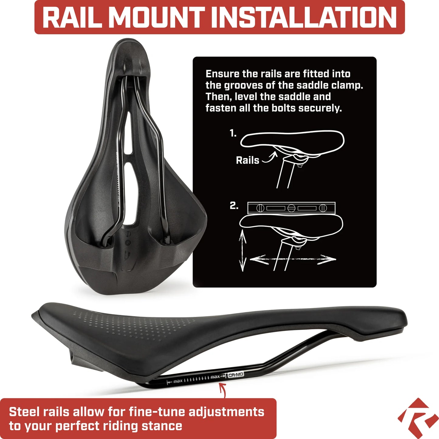 Revere Wing Hollow Channel Road/Gravel Bicycle Saddle