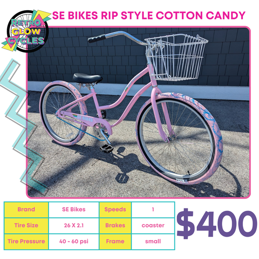 SE Bikes Rip City Cruiser 26" Pink Cotton Candy