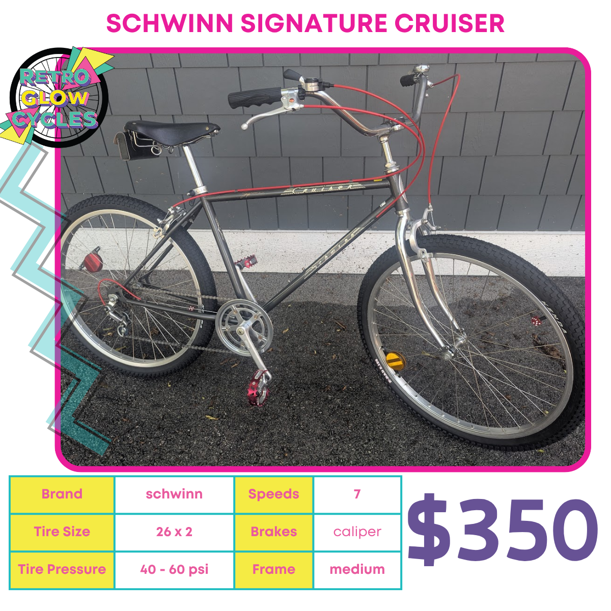 Schwinn Signature Cruiser – Retro Glow Cycles